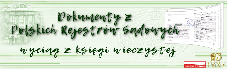 WYCIĄG Z KSIĘGI WIECZYSTEJ