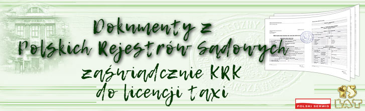 zaświadczenie o niekaralności do licencji taxi
